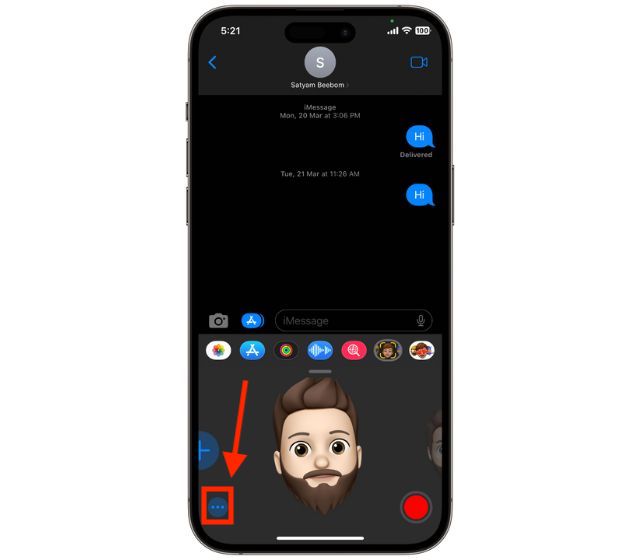 Edit Memoji iPhone