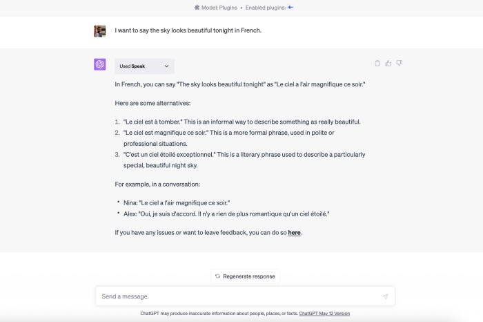 плагин speak chatgpt 