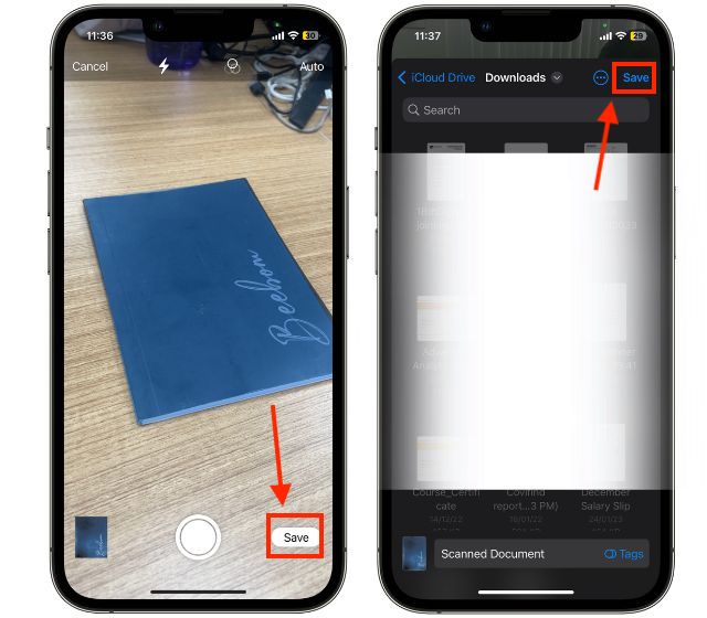 Digitalize documentos no iPhone a partir do aplicativo de arquivos