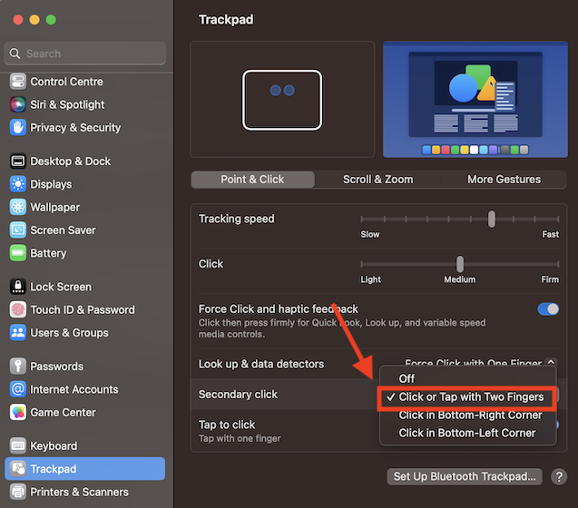 Copy and Paste Mac using trackpad
