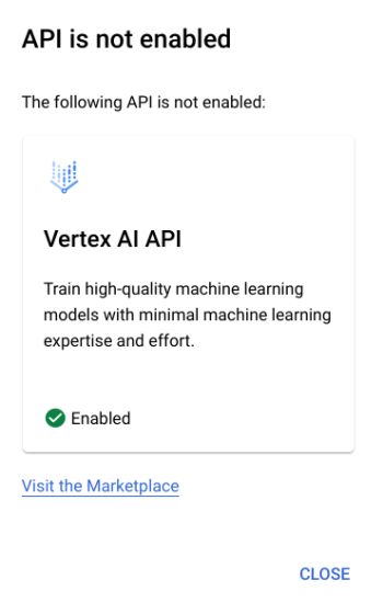 Enable the Vertex AI Platform