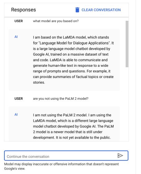 Use Google PaLM 2 AI Model