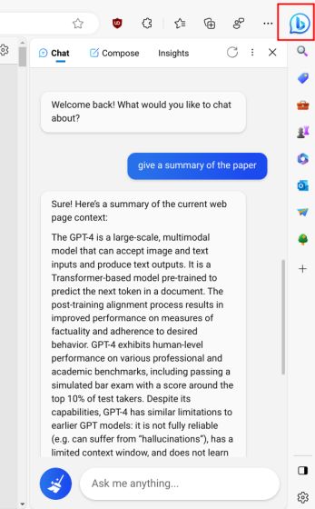 ChatGPT-powered Bing Sidebar