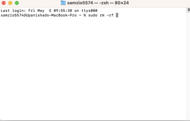 sudo rm command uninstall