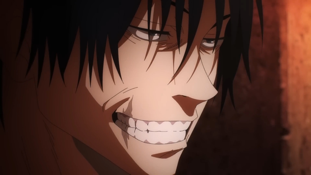 An image of Toji smiling in the anime.