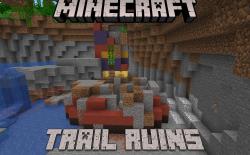 Trail ruins in a cave in Minecraft