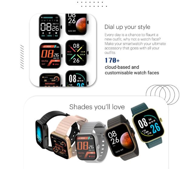 Noise ColorFit Pulse 3 watch face options