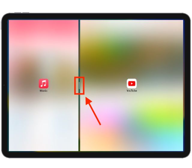 iPad split screen grey icon