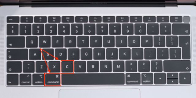Copy and Paste Mac using keyboard shortcuts
