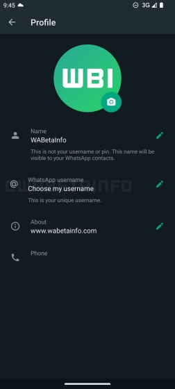 Fonctionnalité Whatsapp Usename Repérée