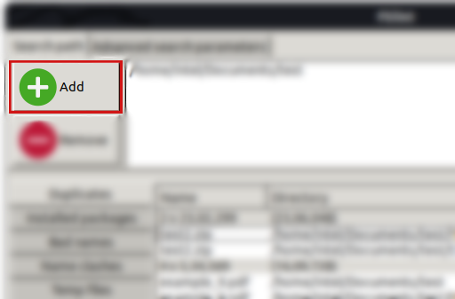 adding a Linux directory to find and delete duplicate files using the add button