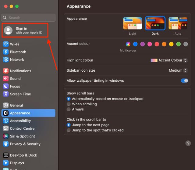 create new apple id macbook air