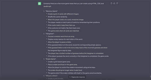 Using ChatGPT to Make a Game