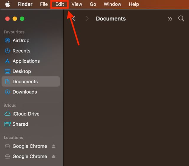 Copy and Paste Mac using menubar