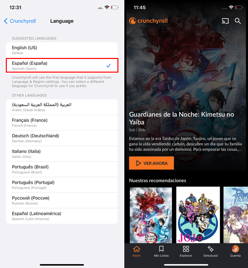 Crunchyroll na App Store