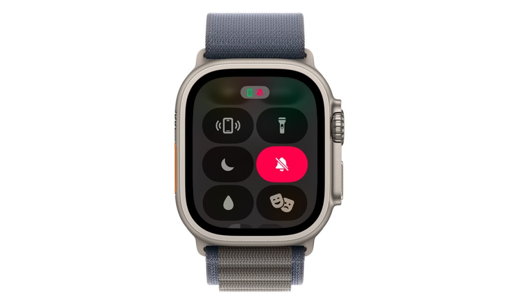 enable silent mode on Apple Watch from control center