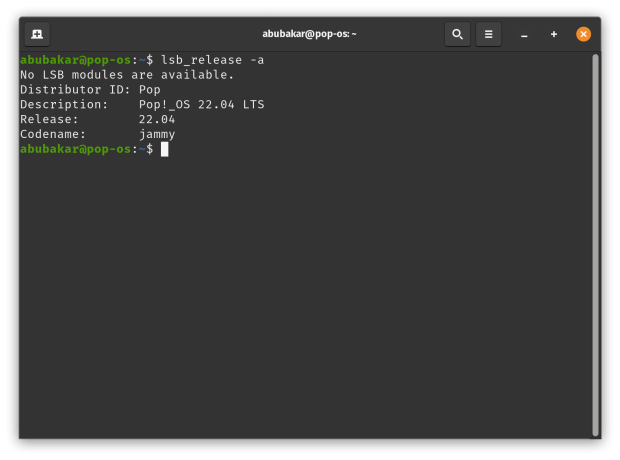 lsb release command Linux