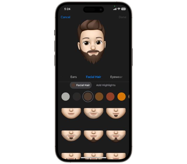 Edit Memoji iPhone