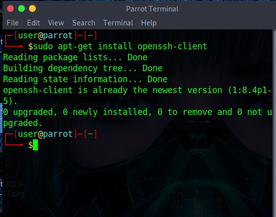 installing openssh client in debian