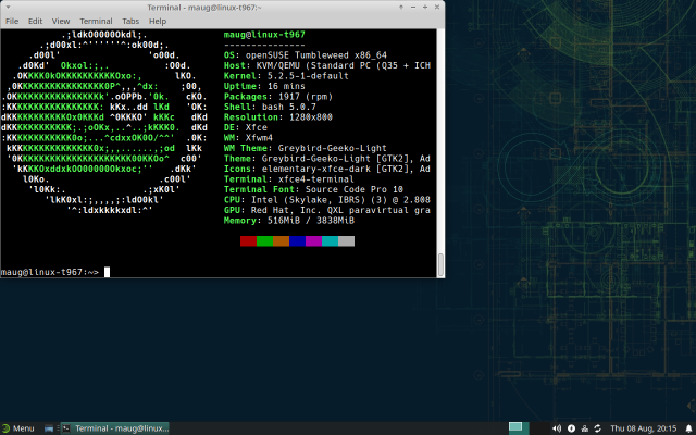 opensuse tumbleweed xfce