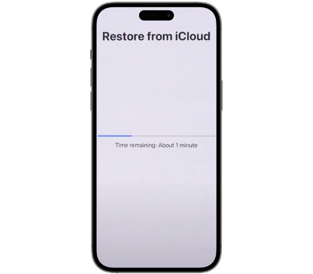 Restore from iCloud