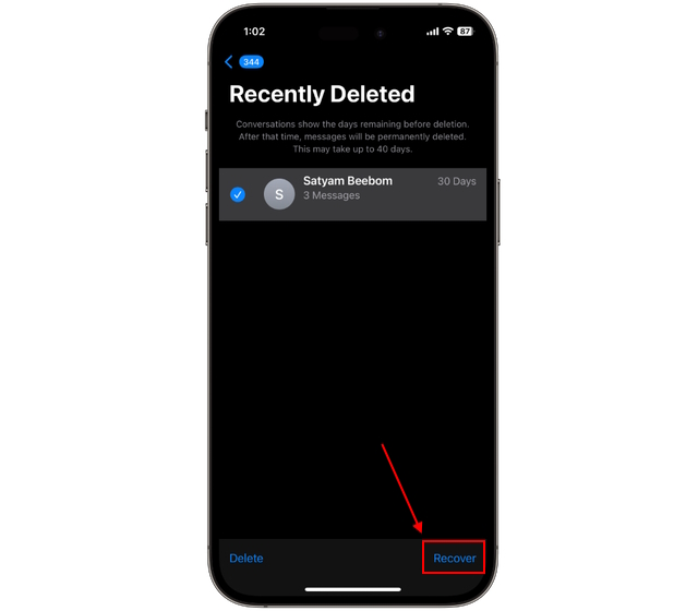 Retrieve Deleted Messages on iPhone