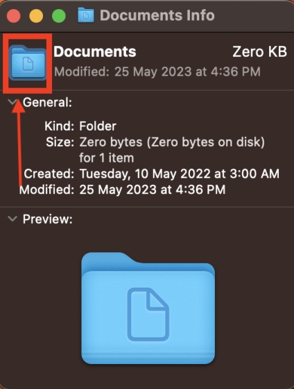 select the folder icon