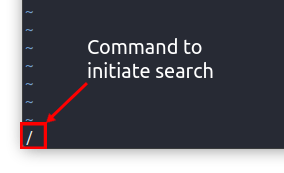 command to initiate search