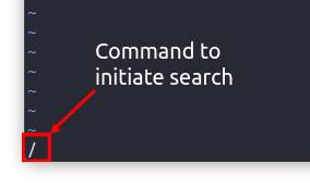 command to initiate search