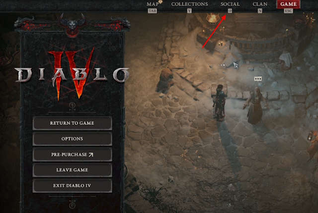 social tab in diablo 4