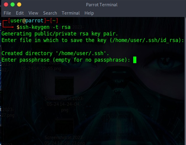 passphrase for generating ssh key pair