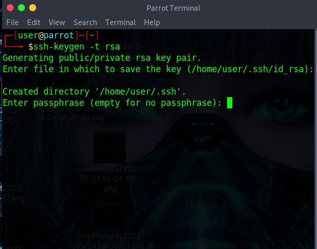 passphrase for generating ssh key pair