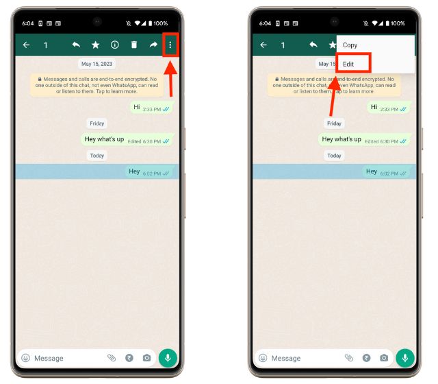 how to edit your post on whatsapp