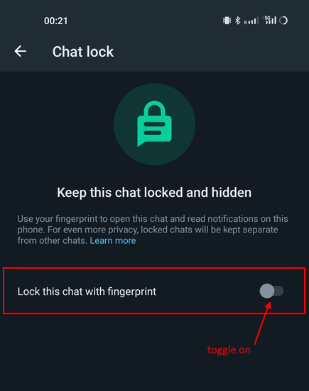 toggle on whatsapp chat lock newjpg