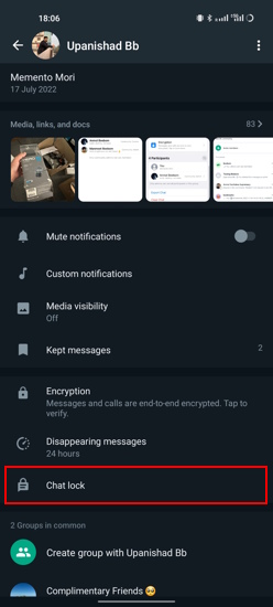 whatsapp chat lock