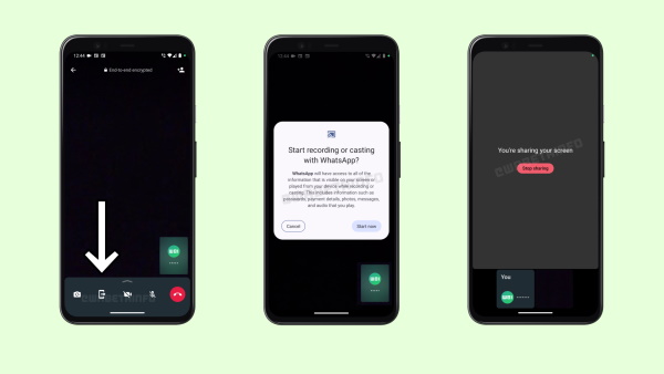 WhatsApp tests screen sharing feature