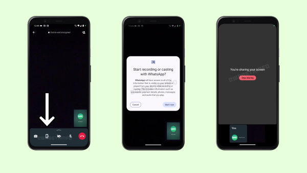 WhatsApp tests screen sharing feature