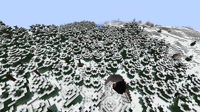 Снежный биом Taiga, Ultimate Minecraft 1.20 Archeology Seed