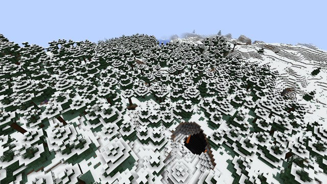 Snowy taiga biome, ultimate Minecraft 1.20 archeology seed