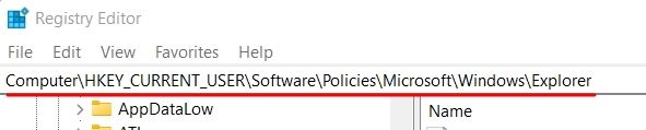 Como remover a pesquisa do Bing do Windows 11 e 10 4 barra de endereço do editor de registro
