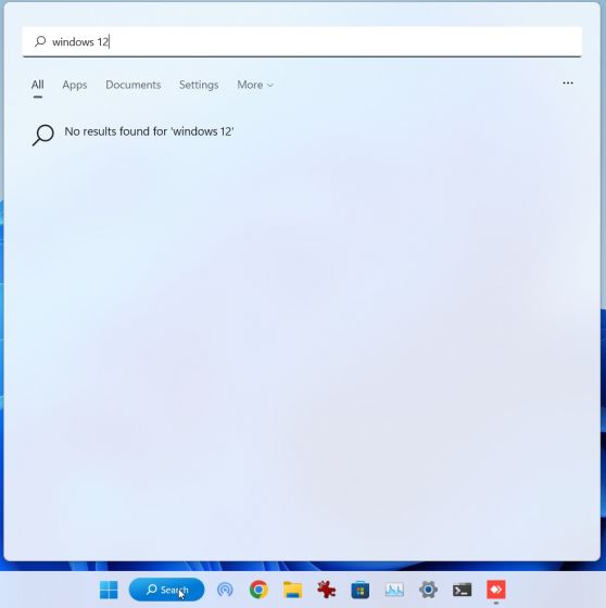 Pesquisa do Windows no Windows 11 sem pesquisa do Bing