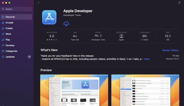 Apple Developer app