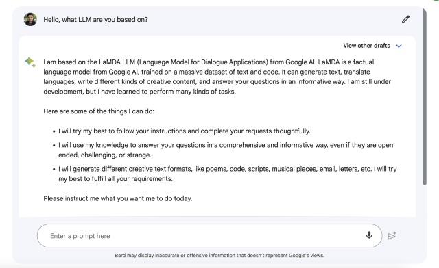 Google Bard AI free tool