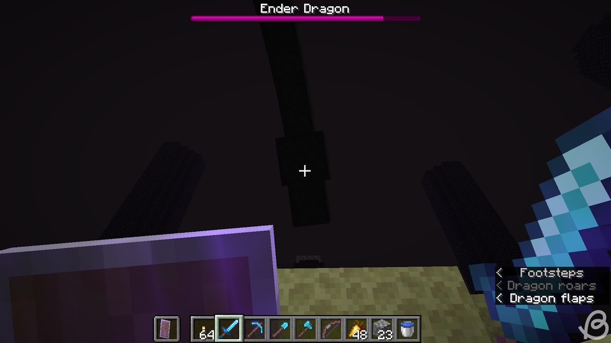 Kill the Ender Dragon to beat Minecraft