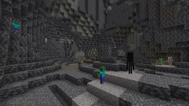 Дослідження печер глибокого рівня, щоб знайти алмази в Minecraft 1.20