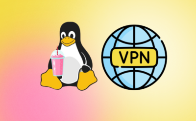 Tux Linux with VPN icon