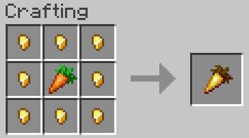 Golden carrot crafting recipe