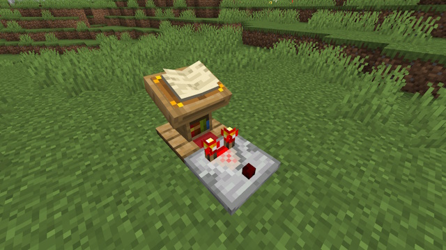 Como fazer e usar o sensor Sculk calibrado no Minecraft 7 Comparador detectando sinal de um púlpito
