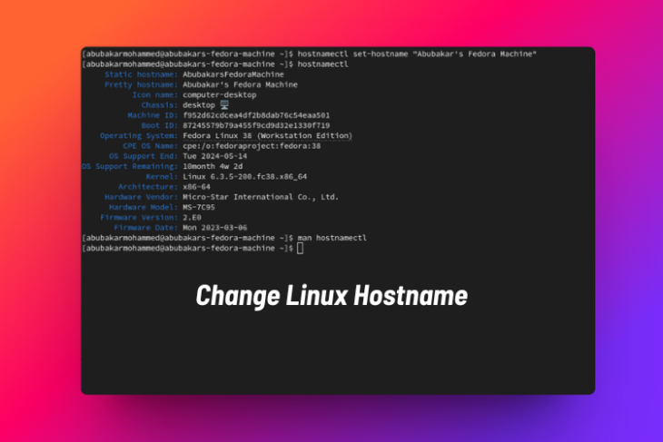 Change Linux Hostname