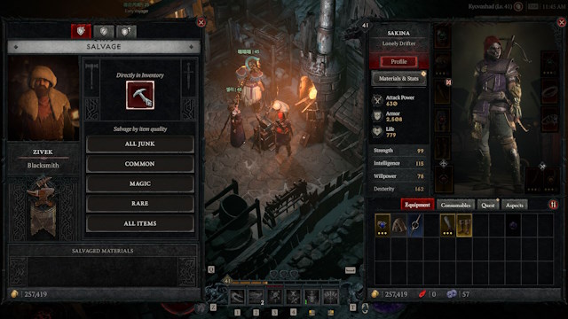 How to Salvage Gear and Weapons in Diablo 4